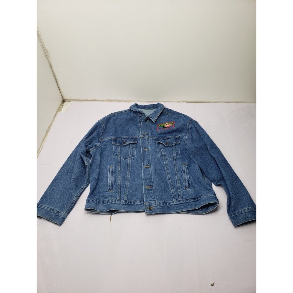 Vintage 1994 Keebler Unbeatable Wheatables Tour Blue Denim Jacket Size XL